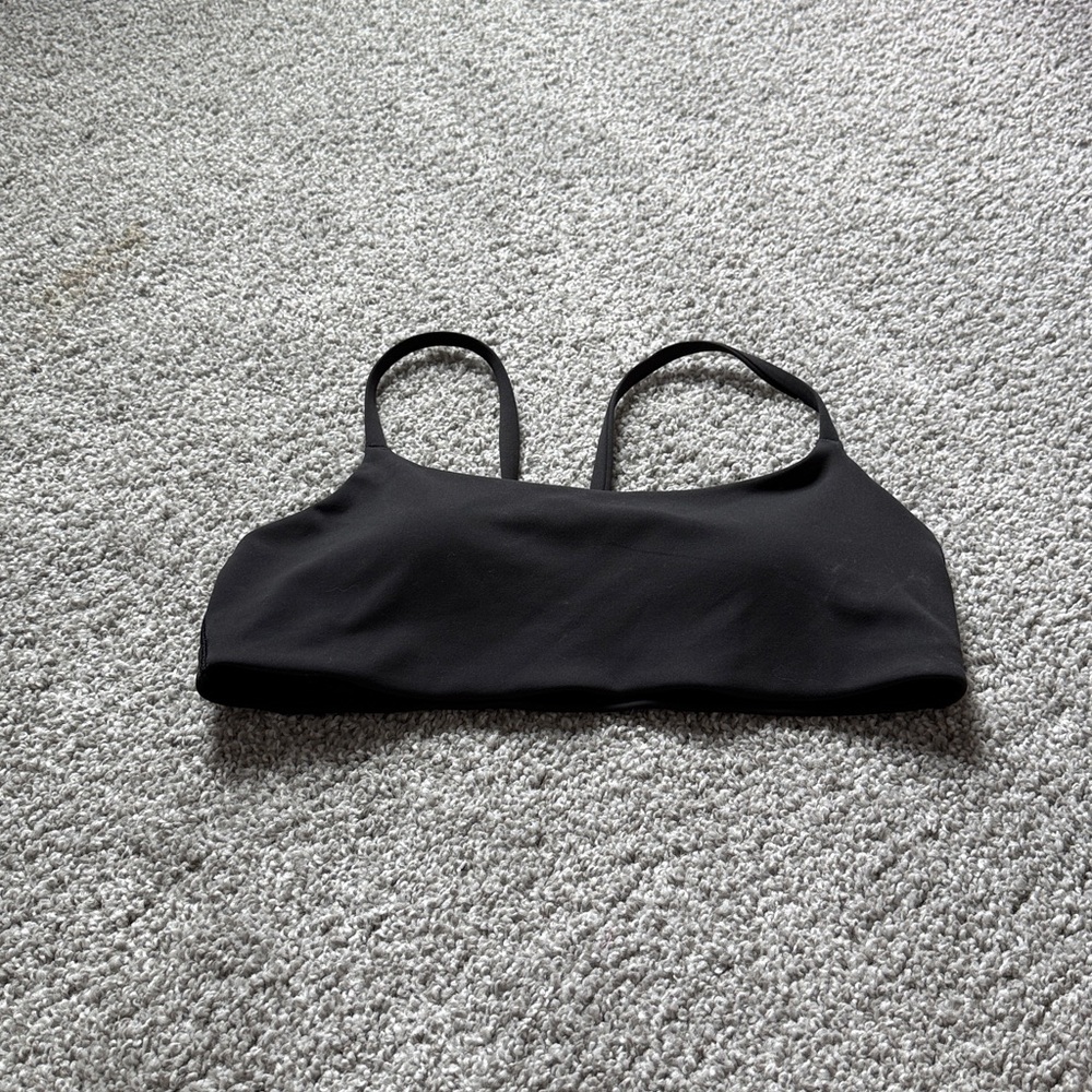 Lulu lemon black size 12 sports bra. Good as new. Has a place for removable pads